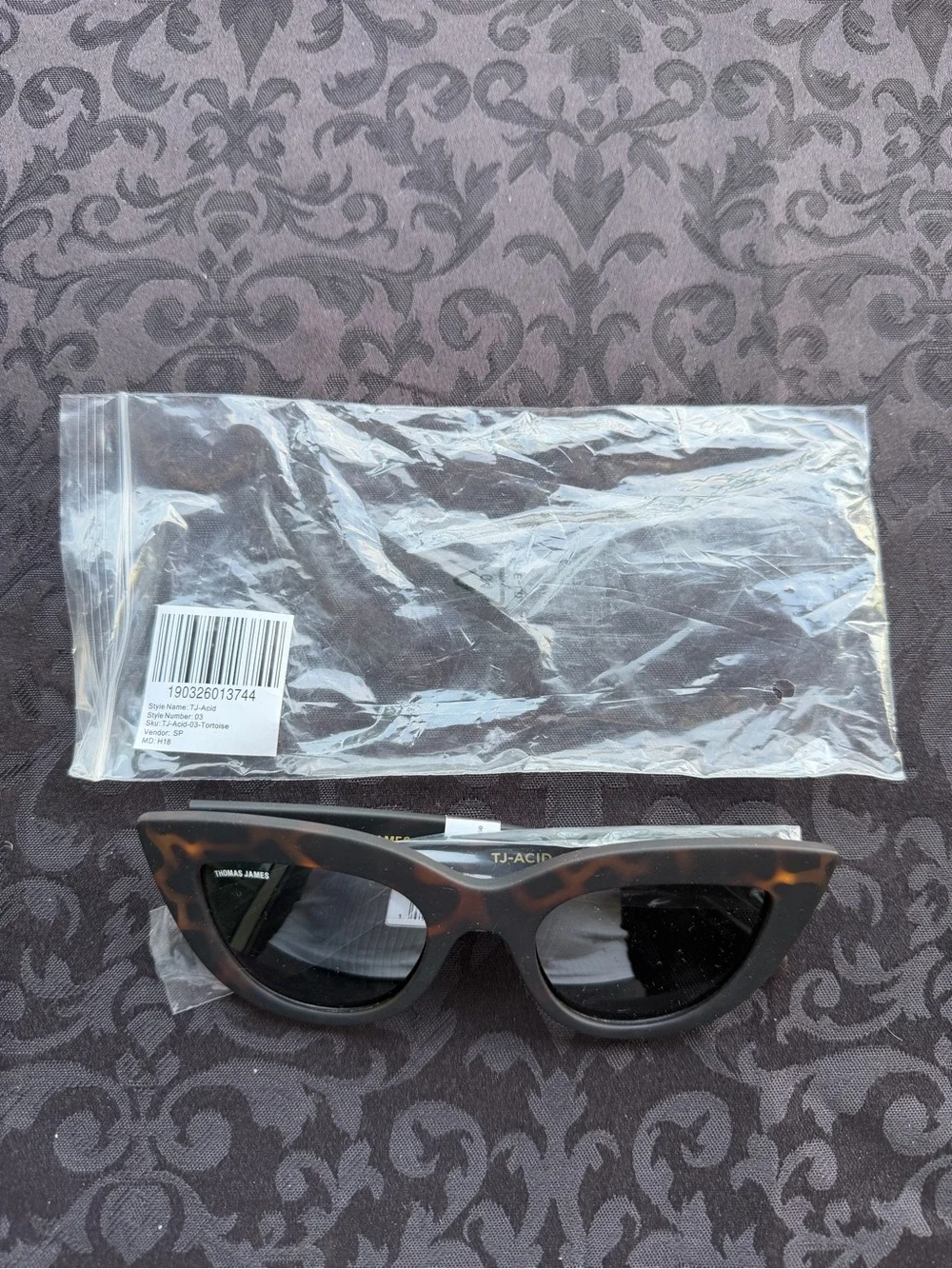 Thomas James LA PERVERSE TJ-ACID 03 Tortoise Polarized Cat Eye Sunglasses NWT